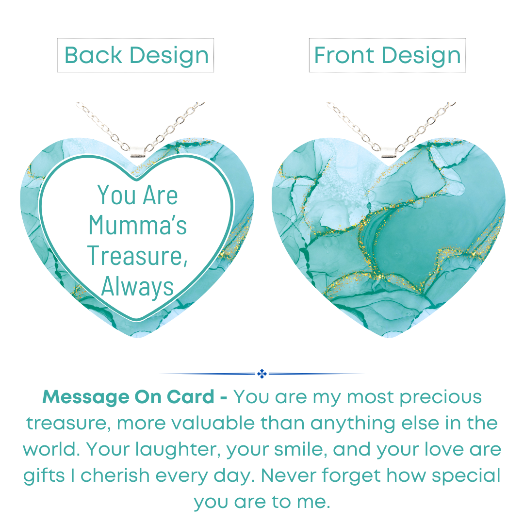 Emerald Heart - Mother Daughter Love Handmade Message Gift