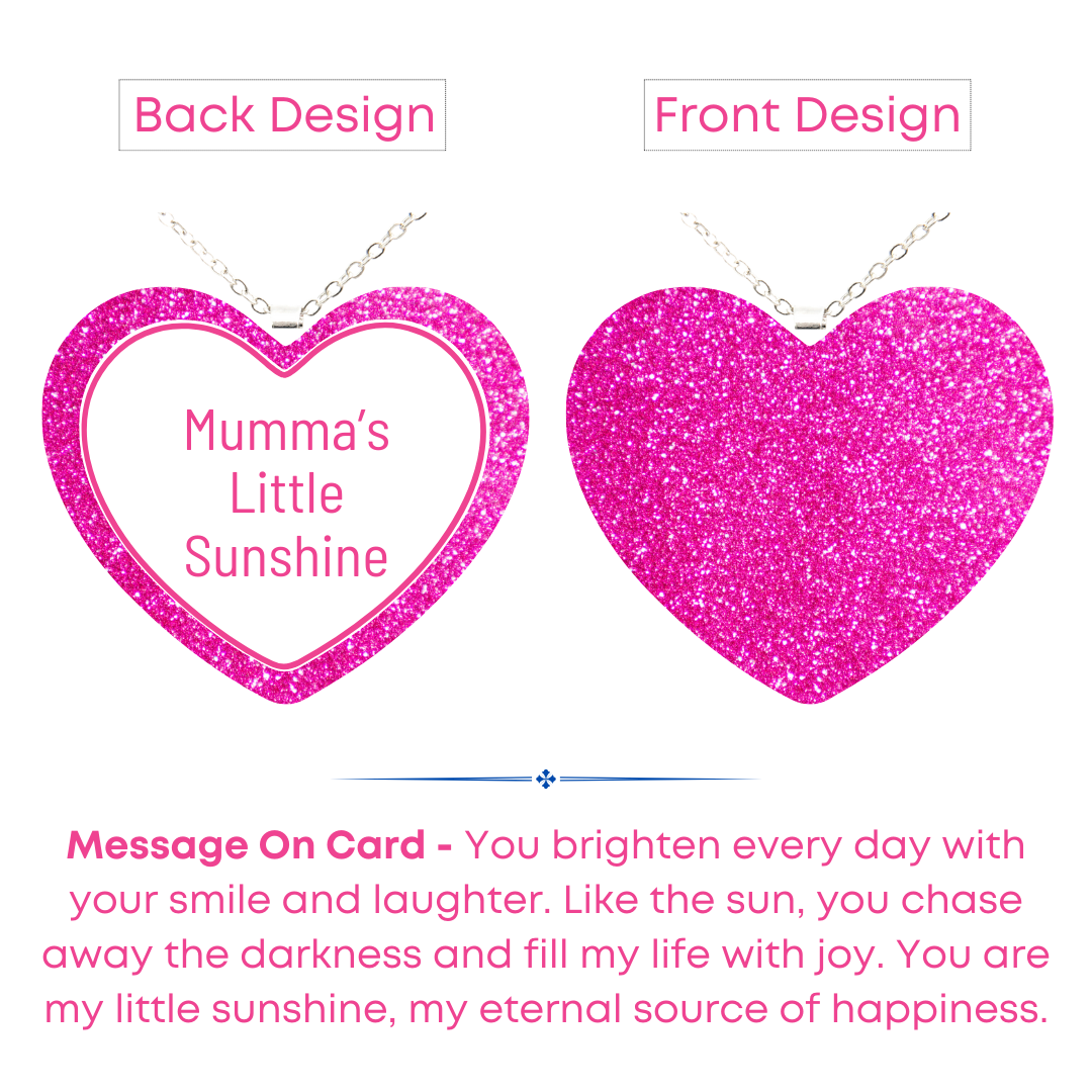 Shimmer Heart - Mother Daughter Love Handmade Message Gift