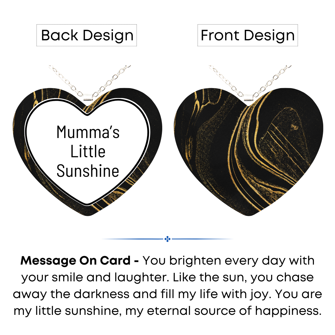 Midnight Heart - Mother Daughter Love Handmade Message Gift