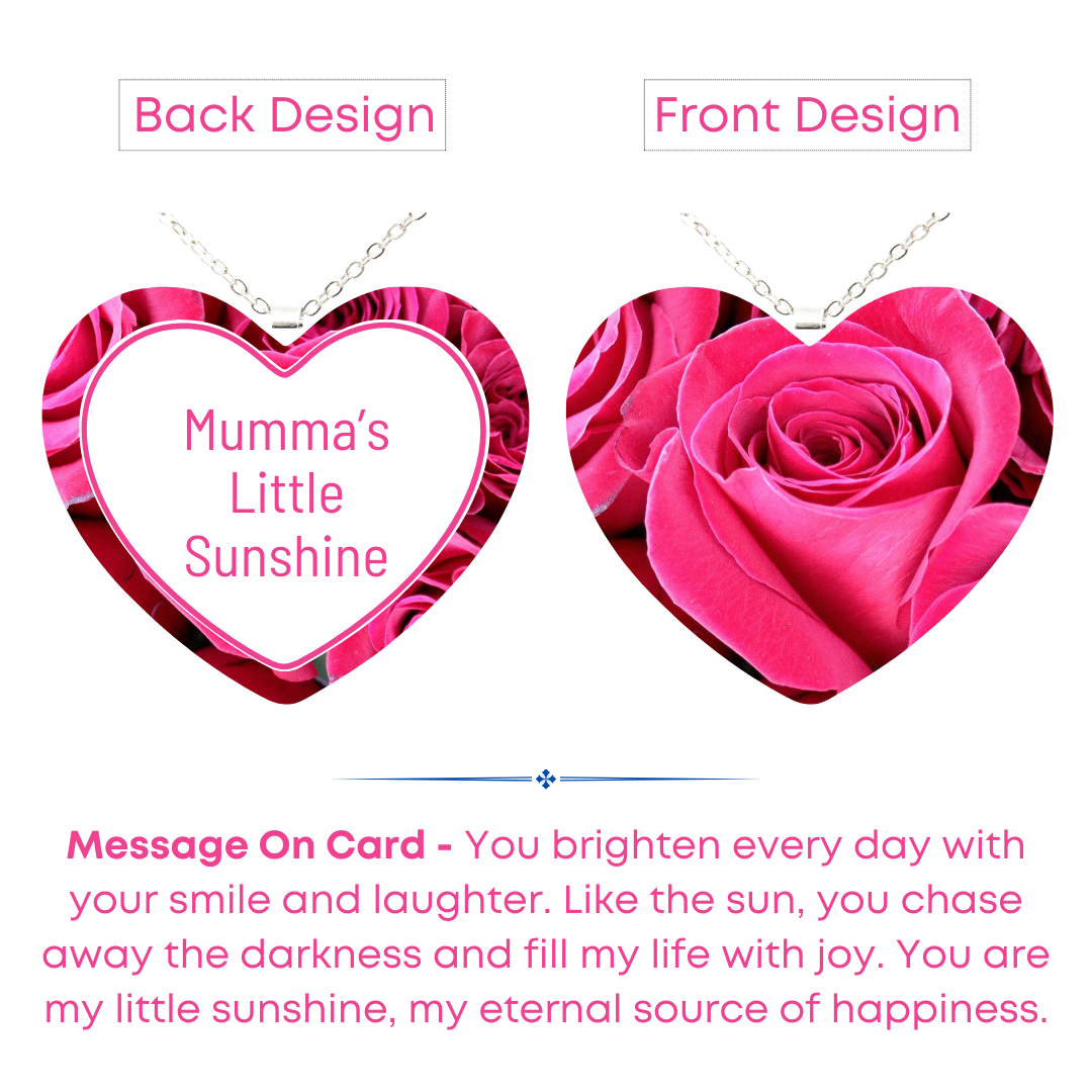 Velvet Rose Heart - Mother Daughter Love Handmade Message Gift