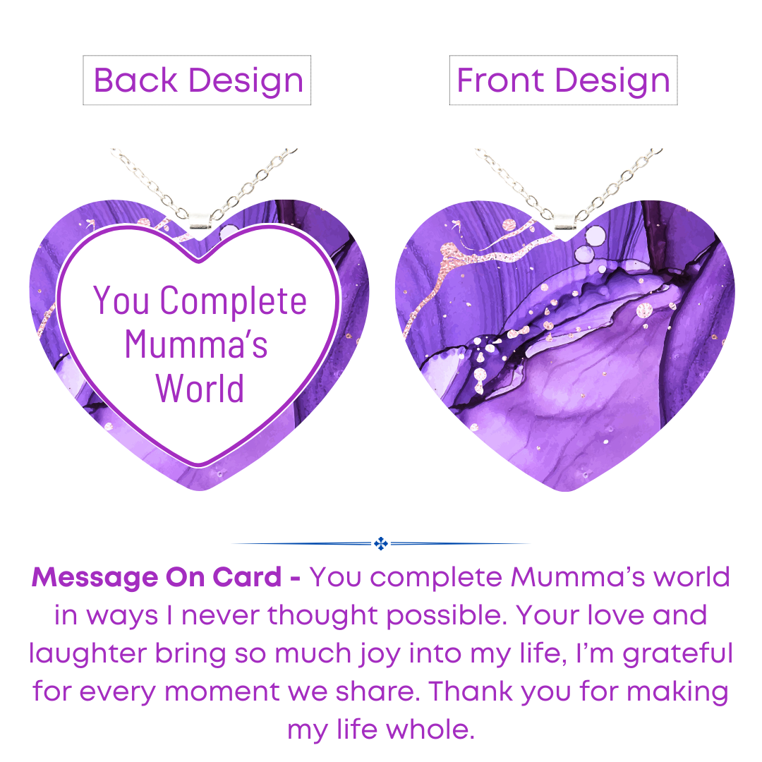 Lavender Heart - Mother Daughter Love Handmade Message Gift