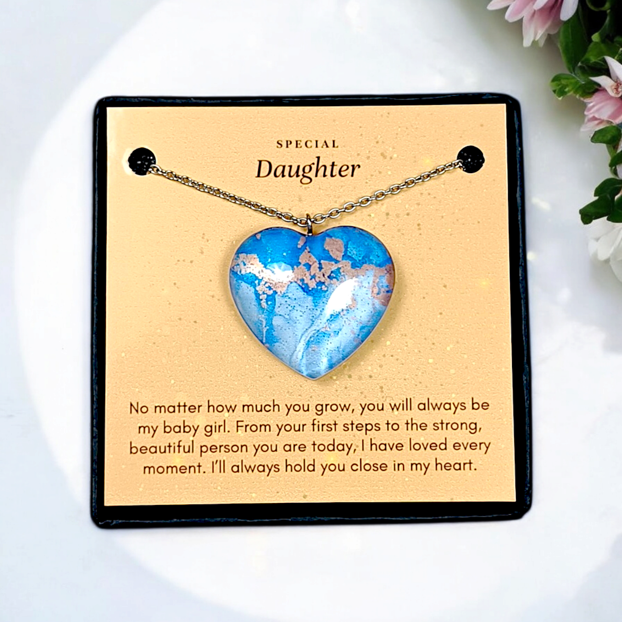 Ocean Heart - Mother Daughter Love Handmade Message Gift