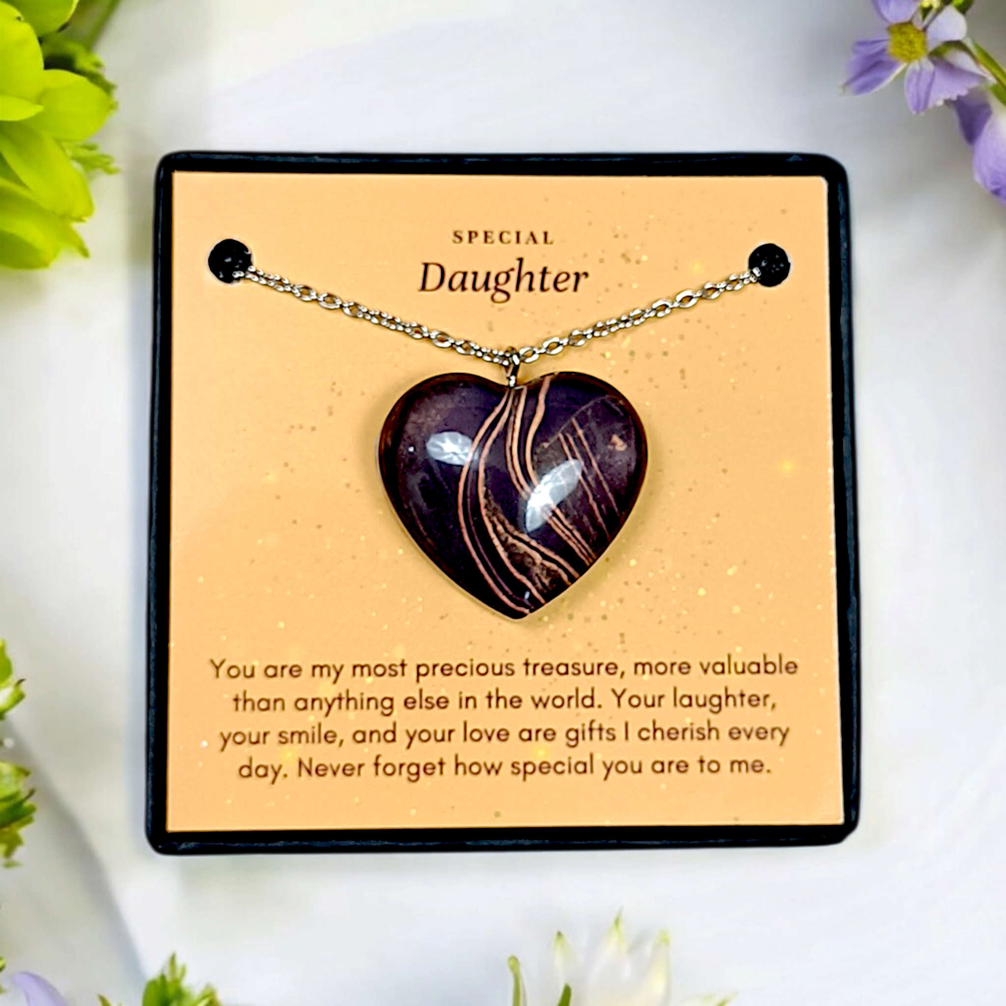 Midnight Heart - Mother Daughter Love Handmade Message Gift