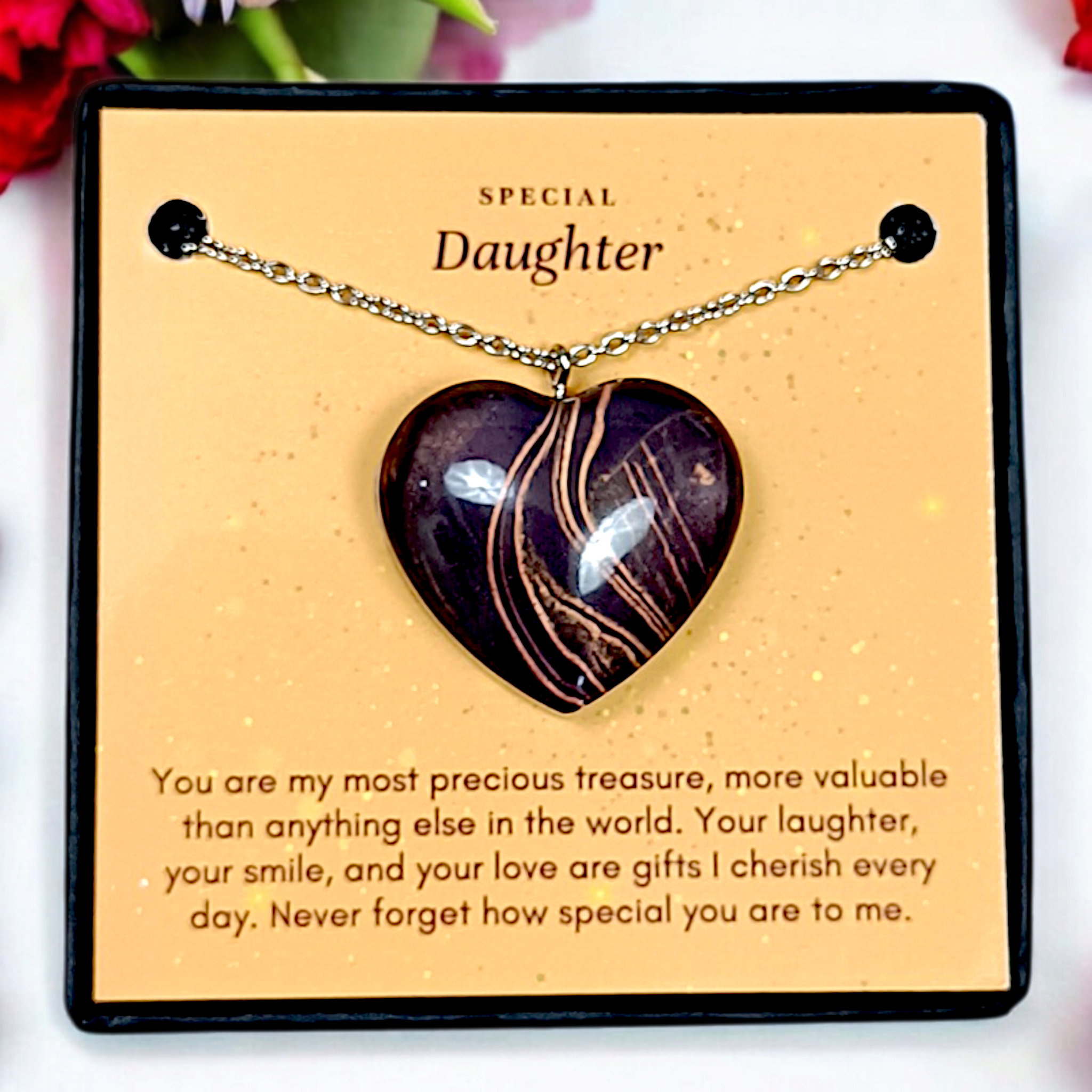 Midnight Heart - Mother Daughter Love Handmade Message Gift